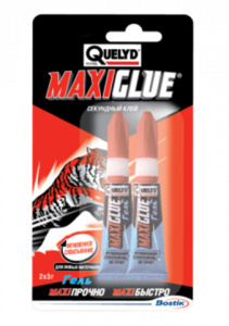 Клей QUELYD Maxi glue секундный клей-гель 3г2шт
