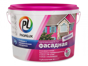 Профилюкс ВД краска PL-112A фасад. влагостойкая  белая 3 кг.(розовая эт.)