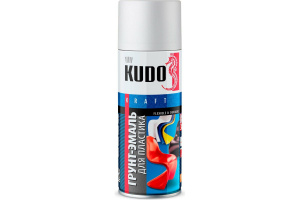 Грунт-эмаль для пластика KUDO белая 9003, 520мл