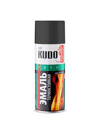 Эмаль термостойкая KUDO чёрная, 520мл