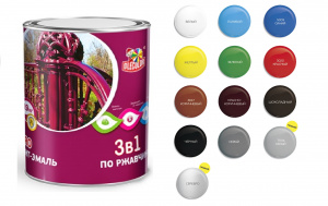 Грунт-эмаль по ржавчине Olecolor Голубой 0,9кг.
