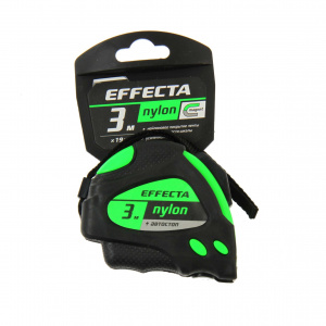 Рулетка EFFECTA Nylon 3мx19мм.с магнитом, автостоп, лента нейлон