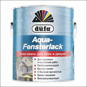 Dufa Эмаль AQUA-FENSTERLACK для окон белая  750мл.