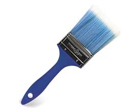 Кисть плоская  Universal Aqua  100мм, голубая искуcственная щетина, пластиковая ручка 013132-100-B У