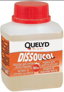 Раствор Quelyd DISSOUCOL жидкость для удаления обоев и побелки 250г (18 шт)
