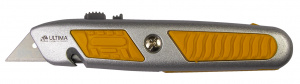 Нож Ultima 18 мм. выдвижное трапецевидное лезвие, мет.корпус, отдел для лезвий