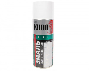 Эмаль универсальная KUDO белая глянцевая, 520мл