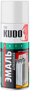 Эмаль для радиаторов отопления KUDO белая глянцевая, 520мл