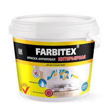 Краска акриловая интерьерная (1.1 кг) FARBITEX