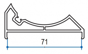 Накладка к трубе (ЕV701) без резины, 6м (6 150)