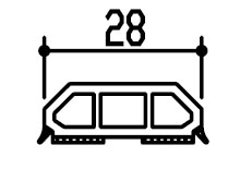 Фальш-переплет (NS28), 28 мм, 6 м,с упл.сер.(10)