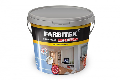 Шпатлевка FARBITEX акриловая для внутренних работ 3,5кг.