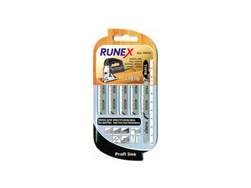 Пилка Runnex 75 50мм.(Дерево,ПВХ,фанера,лам,ДСП 2-20мм) 20 з д, чист.фигур.пил T101AO (5шт уп)
