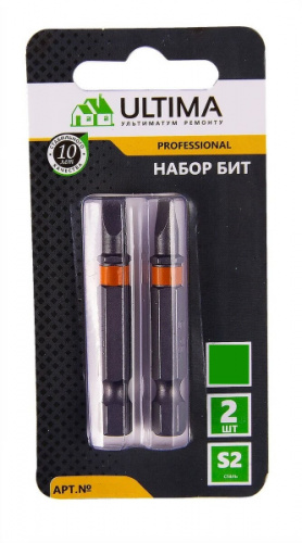 Набор бит Ultima SL , сталь S2, блистер - 2шт.