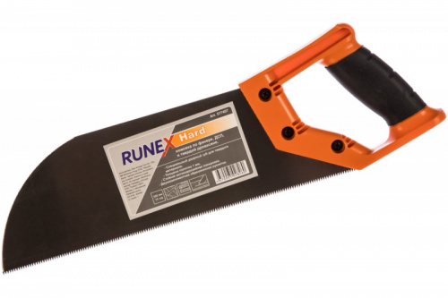 Ножовка по фанере и ДСП Runex Hard 320мм.ударный зуб, 3,5 з д, 2К ручка