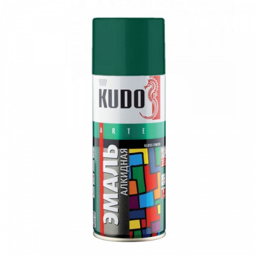 Эмаль универсальная KUDO тёмно-зеленая, 520мл
